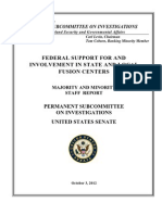 Federal Support for Involvement in State and Local Fusion Centers, Majority and Minority Staff Report, Permanent Subcommittee on Investigations, United States Senate