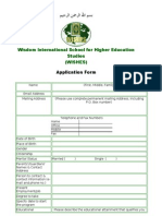 Application Form WISHES