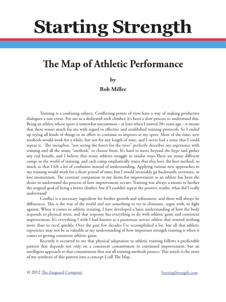 Performance Map Miller | PDF | Adenosine Triphosphate | Stress (Biology)