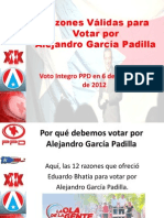 Razones Válidas para Votar por Alejandro García Padilla