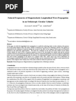 Natural Frequencies of Magnetoelastic Longitudinal Wave Propagation