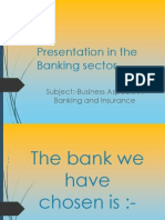 Presentation in The Banking Sector