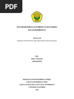 Download MatahariSebagaiSumberUtamaEnergibyRatnaYuliaSN109320552 doc pdf