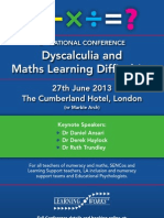 LW Dyscalculia Conference Leaflet 2013