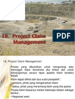 16. Project Claim Management