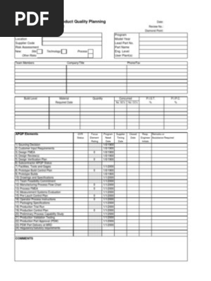 Apqp Check List Pdf Verification And Validation Engineering