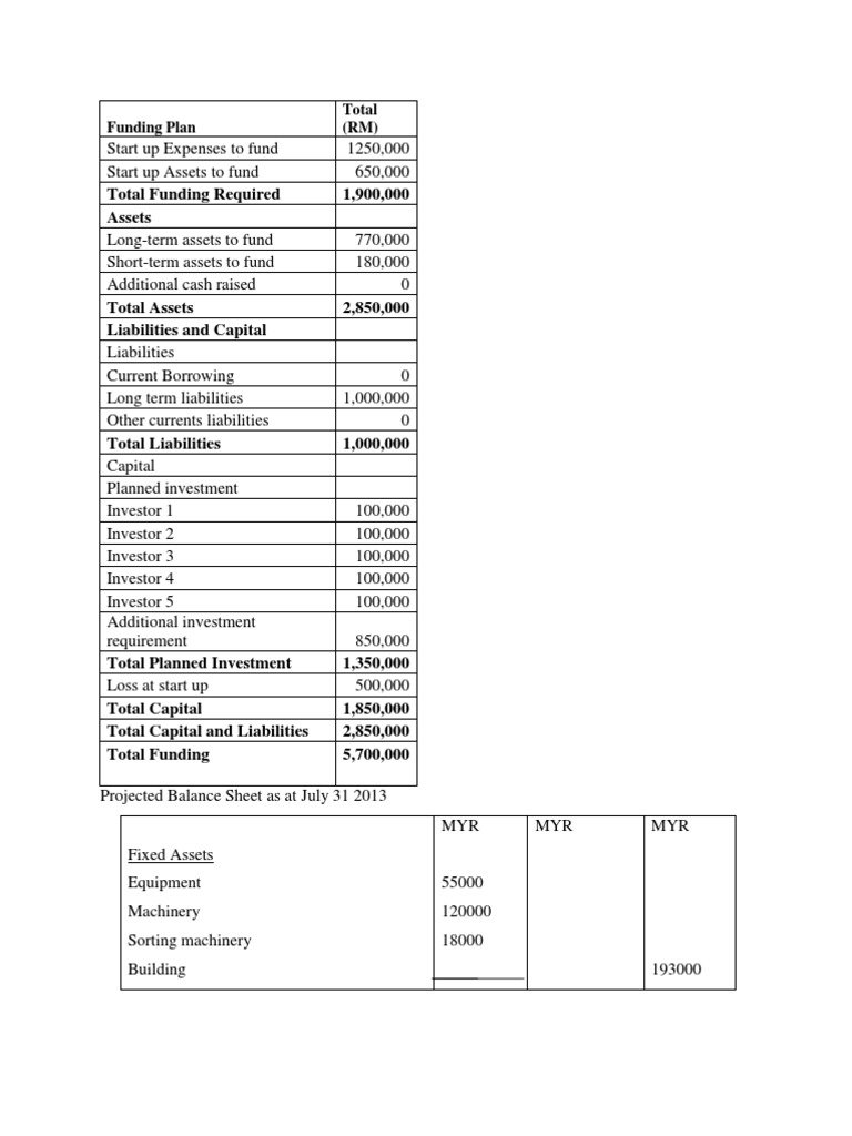 Comprehensive Funding and Financial Plan | PDF