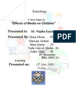 Download Effects of Media on Children Term Paper by Nada Zain SN10935118 doc pdf