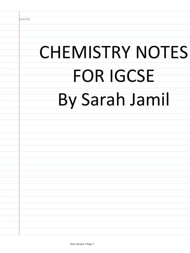 Chem Notes | PDF