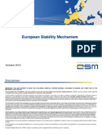 European Stability Mechanism: October 2012