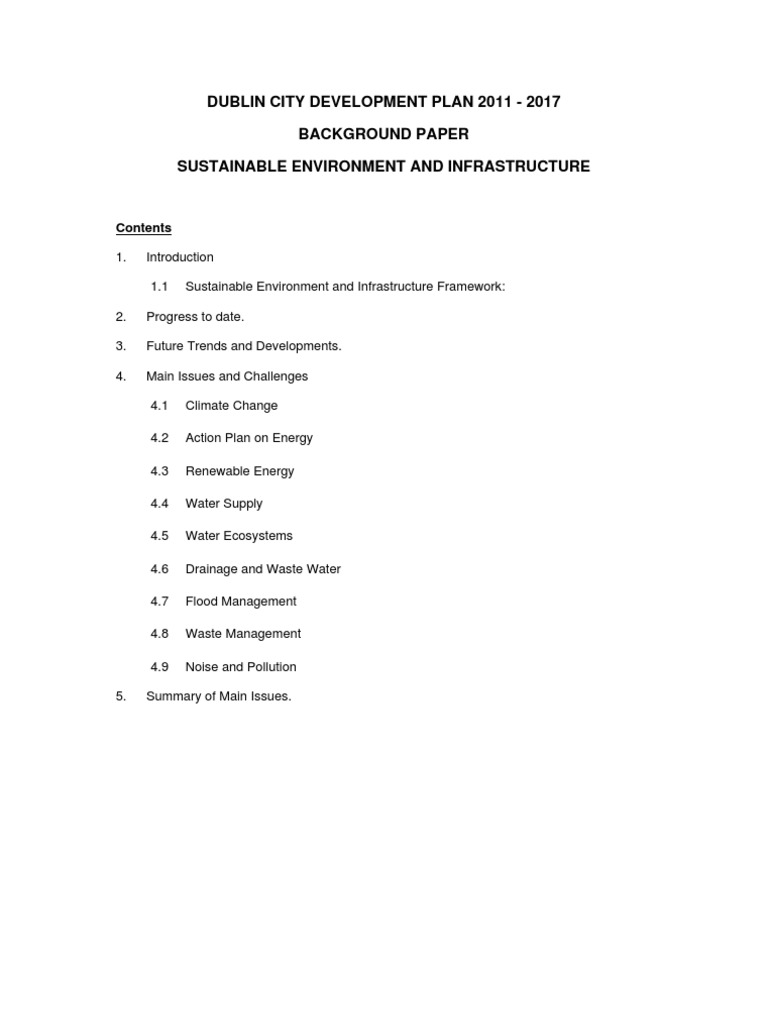 Dublin City Sustainable Development Plan | PDF | Sustainability | Waste ...