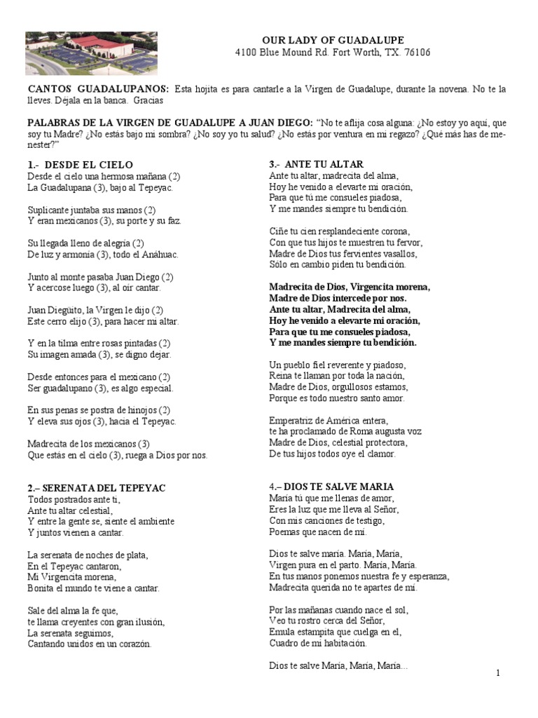 La Guadalupana Acordes la guadalupana acordes