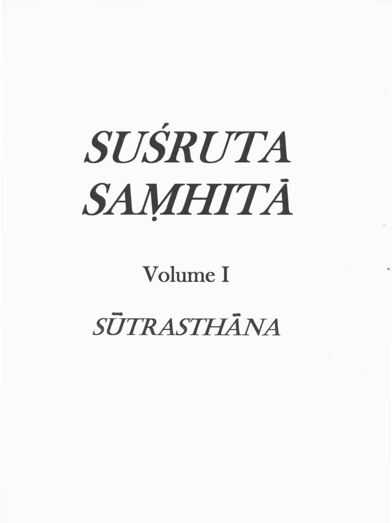 Sutrasthana Susruta Samhita 1 | PDF | Conceitos filosÃ³ficos hindus |  Massagem