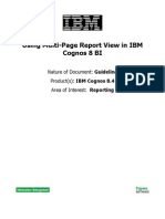 Using Multi Page Report View in Ibm Cognos8bi