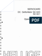 Hellige Servocard SC820 - User Manual