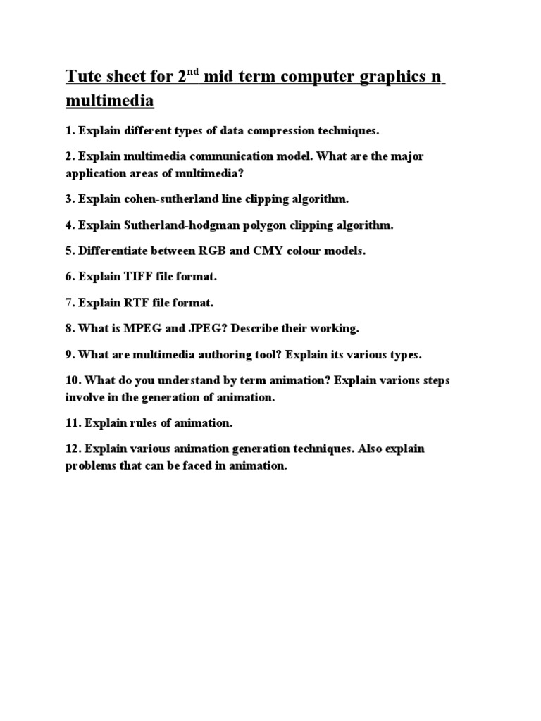 Computer Graphics | PDF | Computers