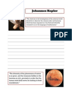 Johannes Kepler PDF Notebooking Pages