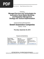Social Media Marketing and Reputation Management Strategy Proposal for Sewell Automotive
