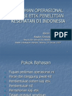 Pedoman Operasional KE-Litbangkes