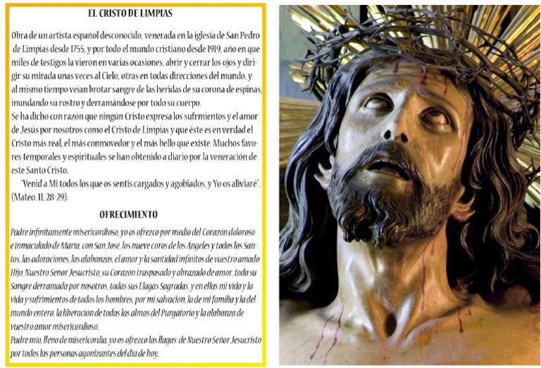 Cristo De La Agonia De Limpias Estampa
