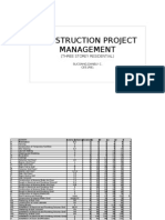 Construction Project Management: (Three Storey Residential)