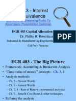 Chapter 3 - Interest and Equivalence: EGR 403 Capital Allocation Theory