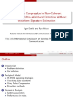 Chirp Pulse Compression in Non-Coherent Impulse-Radio Ultra-Wideband Detection Without Waveform Signature Estimation