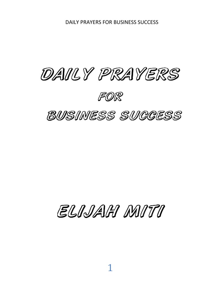 Daily Prayers For Business Success | PDF | Fasting | Prayer