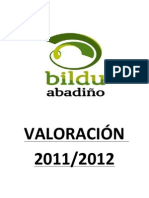 VALORACIÓN 2011-2012