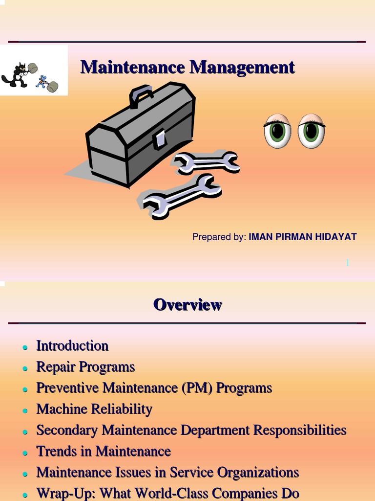 Maintenance Management | PDF | Maintenance | Automation