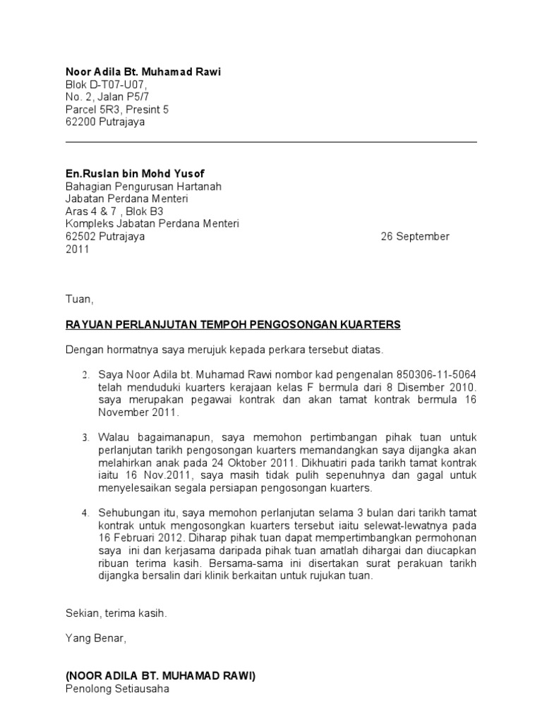 Contoh Surat Laporan Doktor