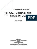 The Shah Commission Report On Illegal Mining in Goa 2012