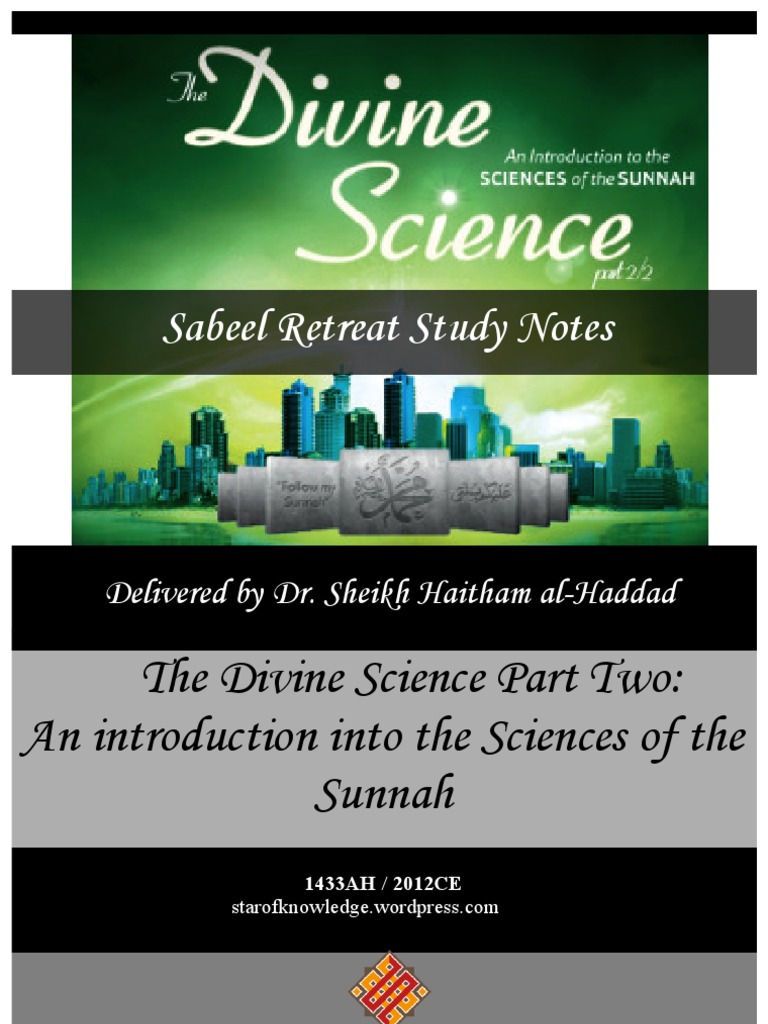 Divine Science: Sunnah Study Notes | PDF | Hadith | Sahabah