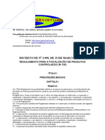 Decreto 2998 Ou R-105 - Produtos Controlados