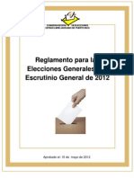 20120510 - Reglamento Para La Elecciones Generales y El Escrutinio General de 2012