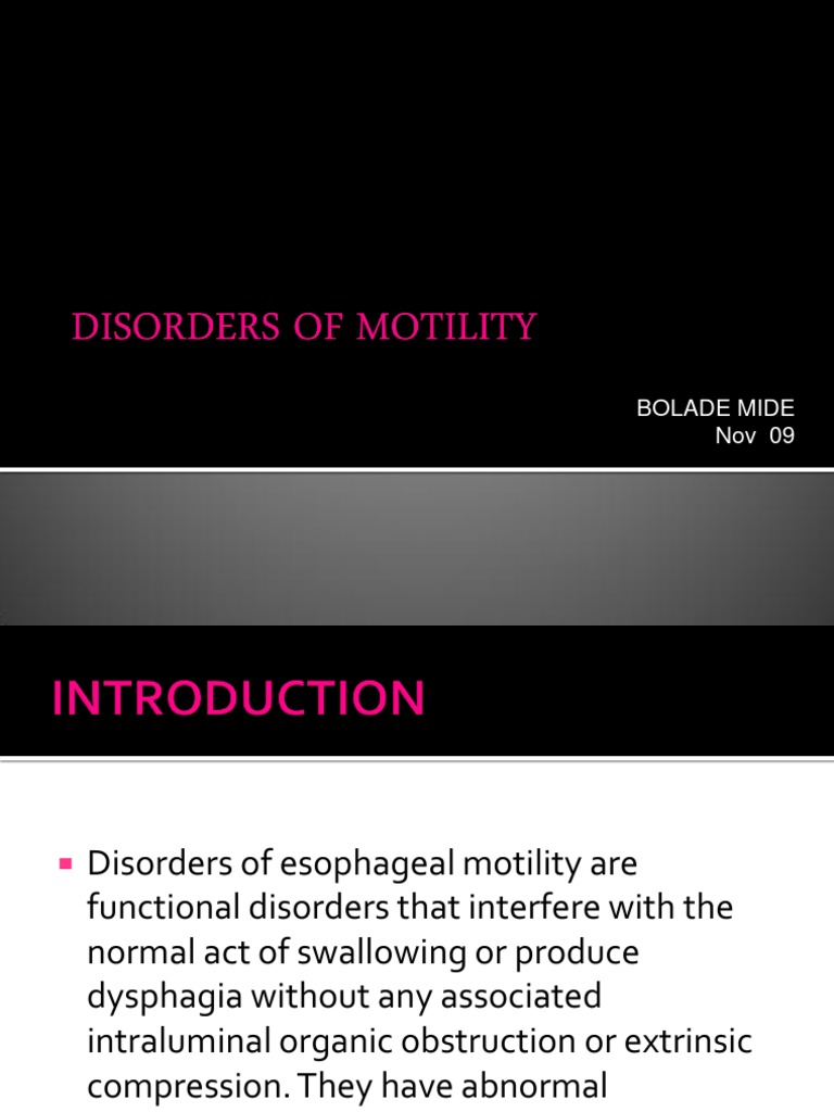 Understanding Esophageal Motility Disorders | PDF | Esophagus | Medical ...