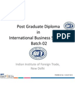 Post Graduate Diploma in International Business Strategy Batch 02