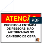 PLACAS SINALIZAÇÃO