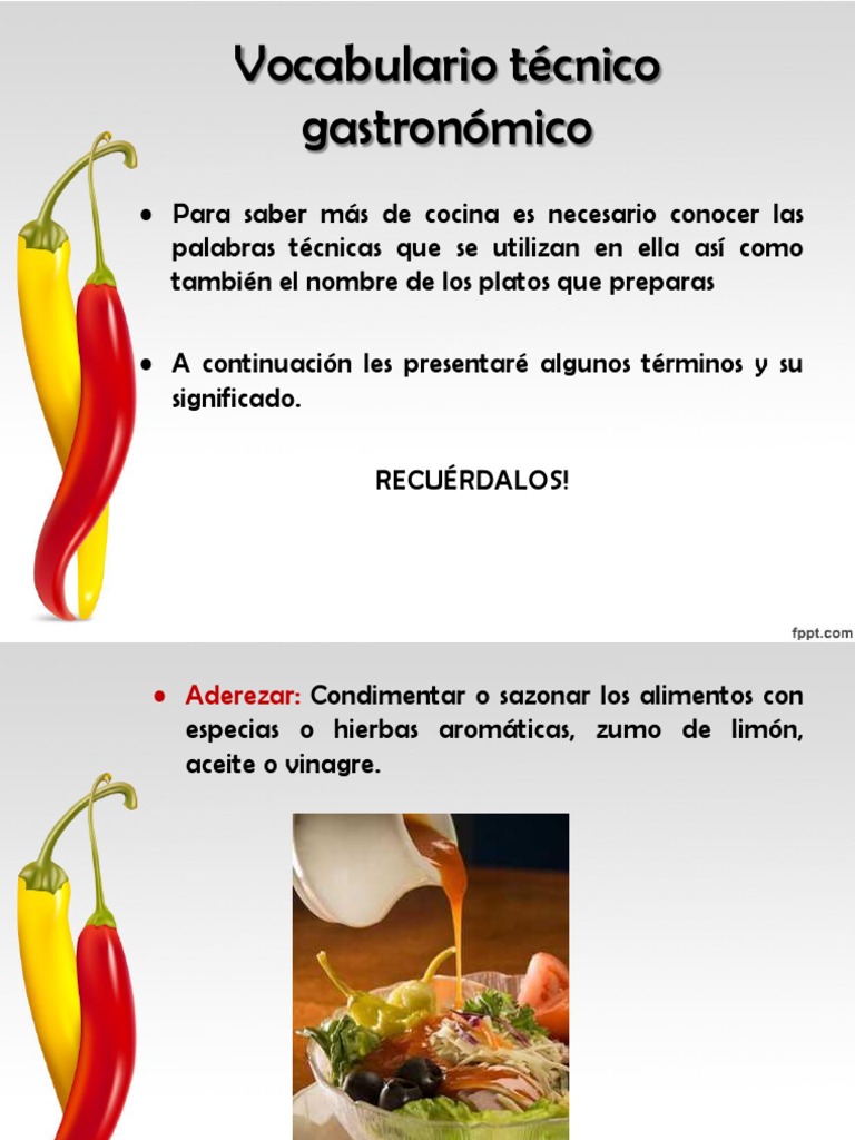 Terminos gastronomicos Caldo Salsa