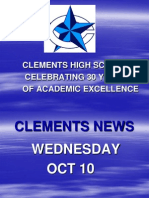 Clements High School Celebrating 30 Years of Academic Excellence