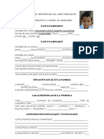 Ficha de Identifiación Del Niño Preescolar