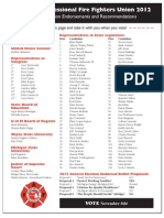 Michigan Professional Firefighters 2012 General Election Endorsement List