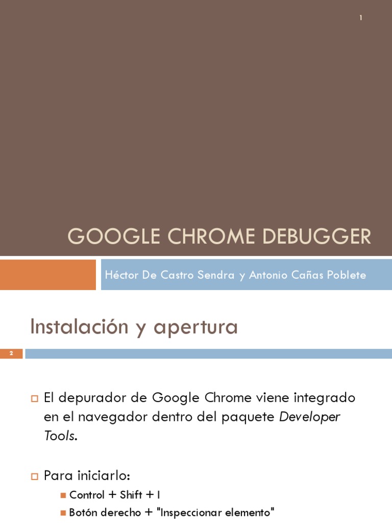 Google Chrome Debugger | PDF | Script Java | HTML