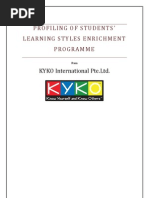 Profiling For Students' Learning Styles Enrichment Programme