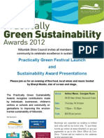 Practically Green Sustainability Awards Invitation Held On The 18 OCT 2012