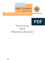 Schenectady County Tentative 2013 Operating Budget