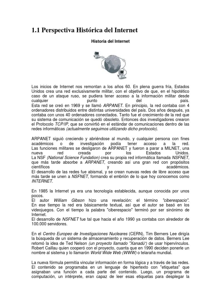 Historia y Protocolo del Internet | PDF | Servidor web | Internet y web