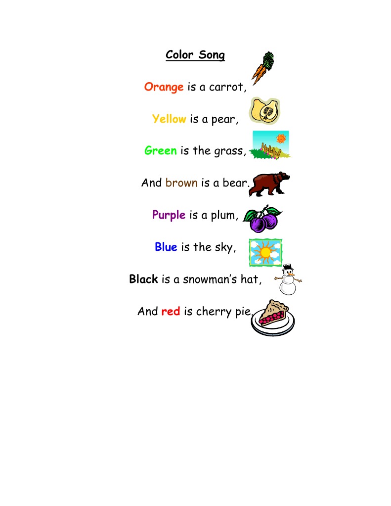 Fun Color Song for Kids | PDF | Home & Garden