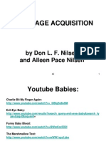 Language Acquisition: by Don L. F. Nilsen and Alleen Pace Nilsen