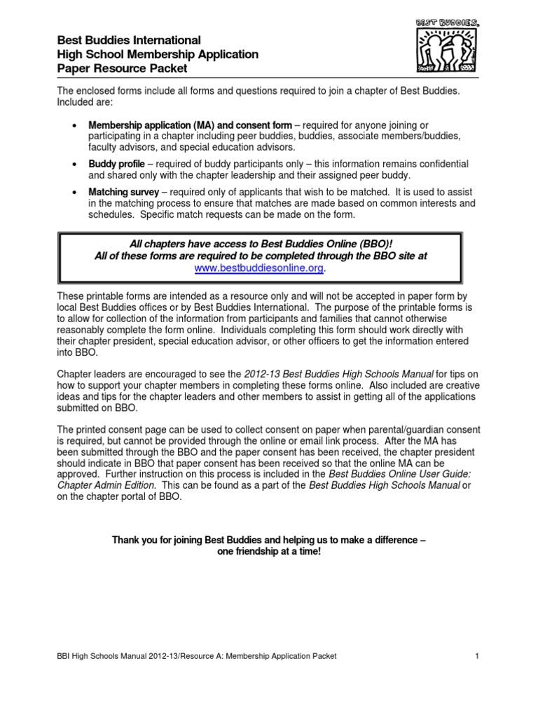 2012.2013 Membership Packet | PDF | Race And Ethnicity In The United ...
